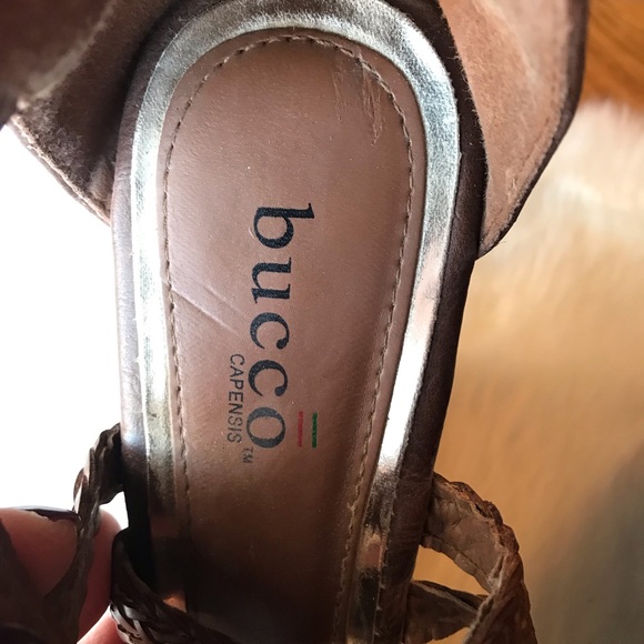 Bucco brown straps wedge heel - Picture 4 of 7
